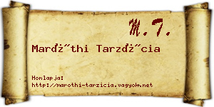 Maróthi Tarzícia névjegykártya